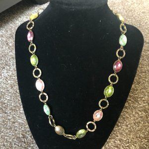 Multi-colored Gold Plated Necklace